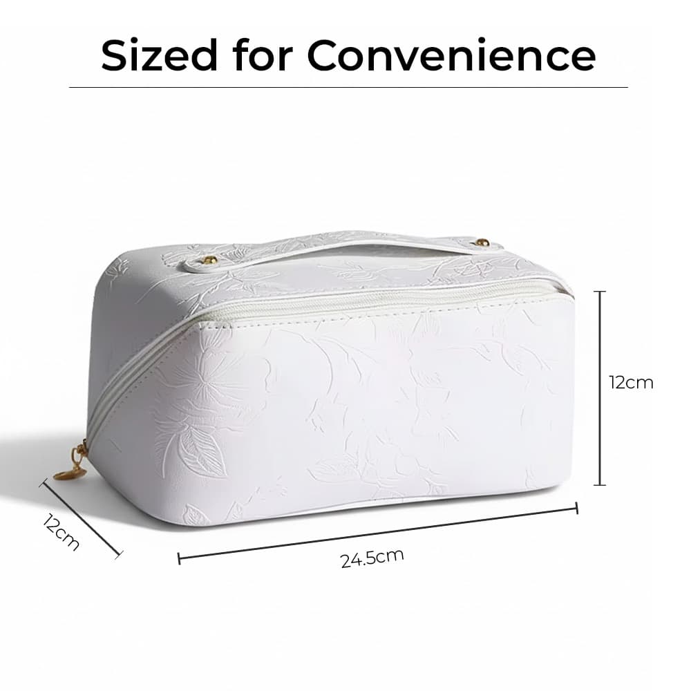 Ferixo™ Allure Series –Embossed Cosmetic Travel Bag - 3