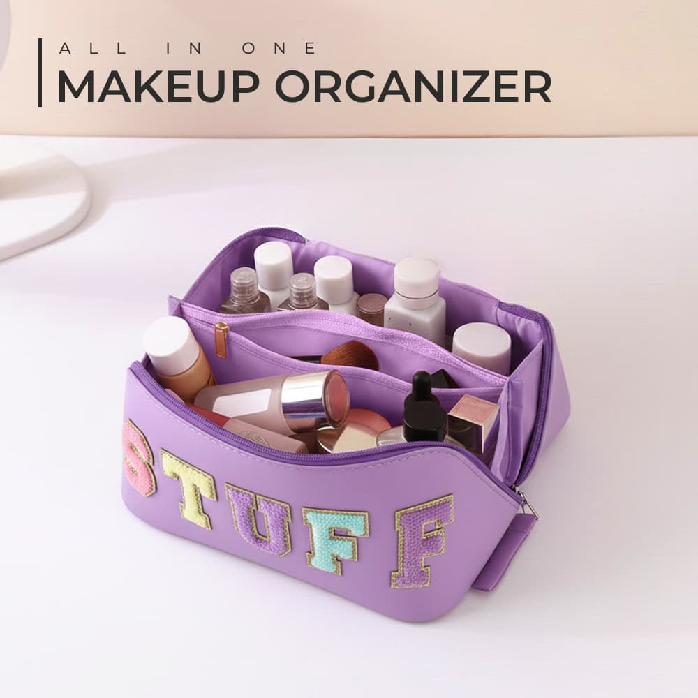 Ferixo™ Allure Series – Embroided Cosmetic Travel Bag - 1