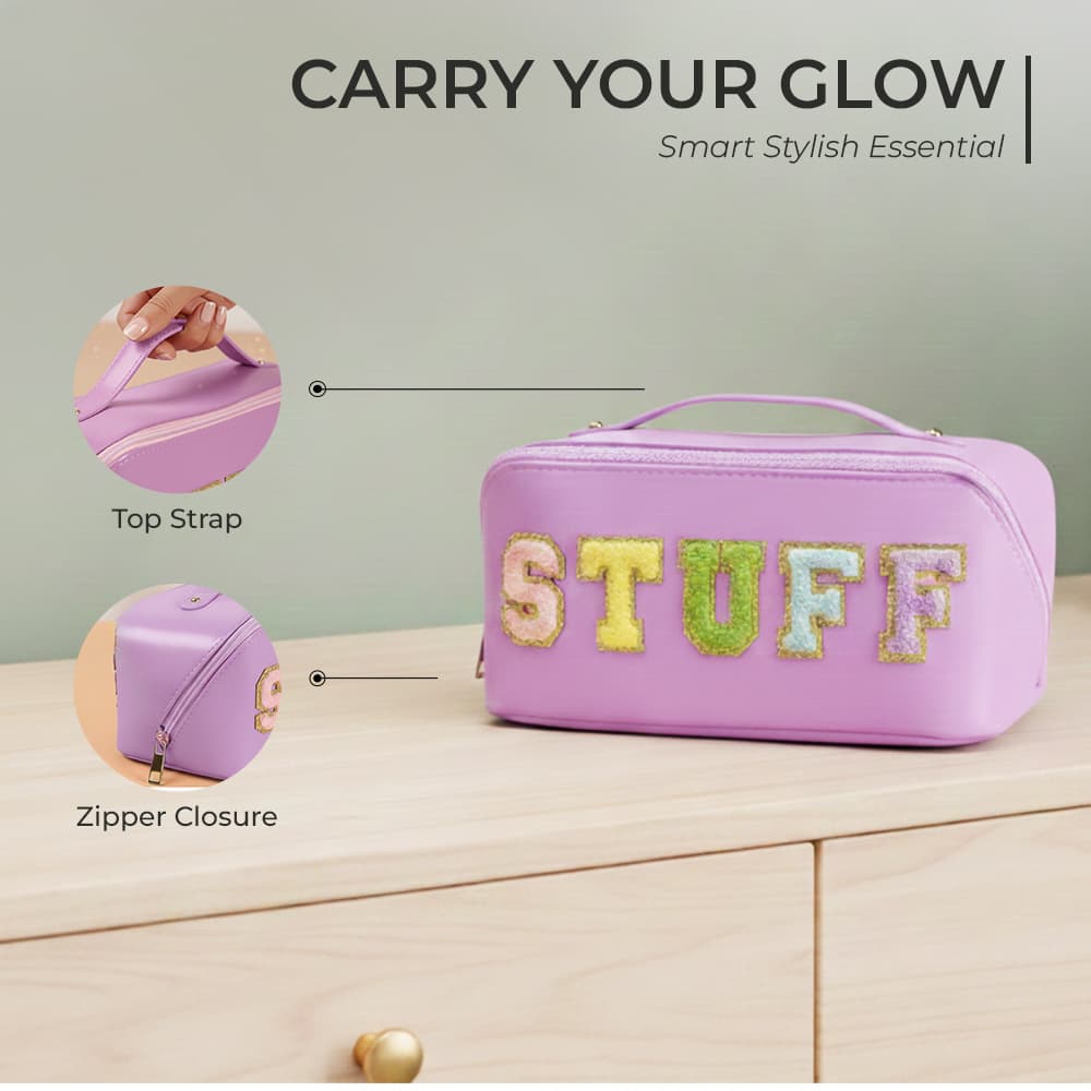 Ferixo™ Allure Series – Embroided Cosmetic Travel Bag - 2