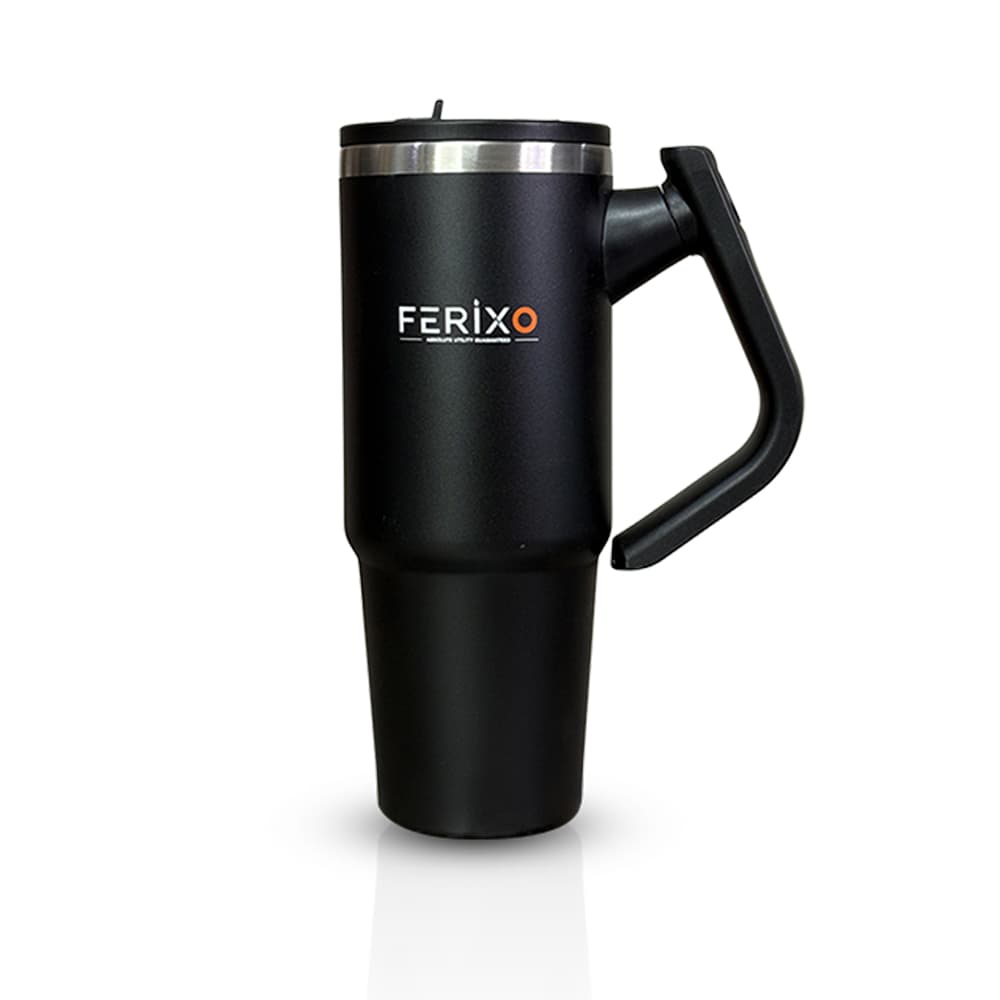 Ferixo™ FlexHandle Tumbler | Stylish Reusable Drinking Cup – Large Capacity Portable Tumbler | Durable & Leak-Resistant Everyday Water & Beverage Cup for Home, Office,Gym, Travel and Everyday Use