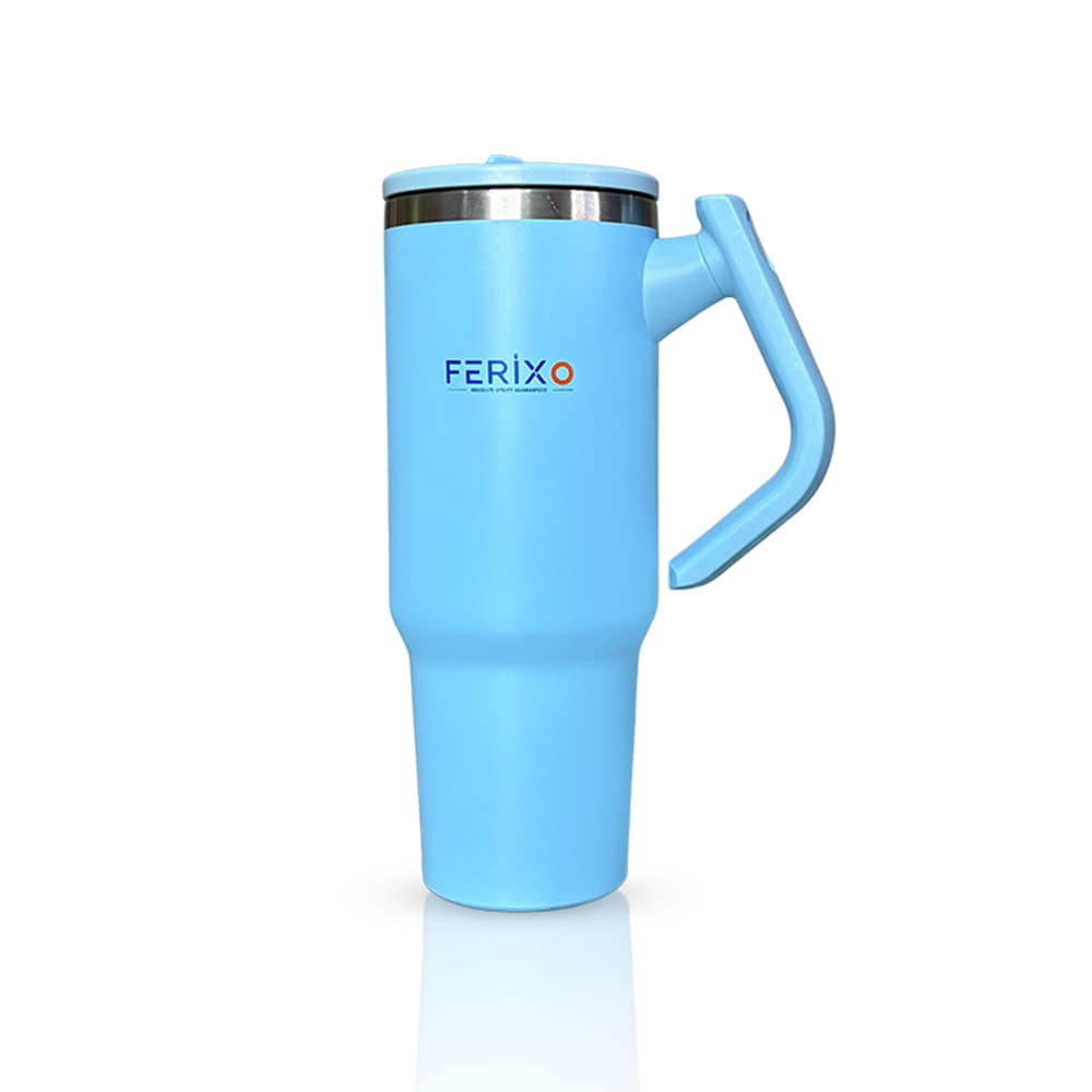 Ferixo™ FlexHandle Tumbler | Stylish Reusable Drinking Cup – Large Capacity Portable Tumbler | Durable & Leak-Resistant Everyday Water & Beverage Cup for Home, Office,Gym, Travel and Everyday Use - 0