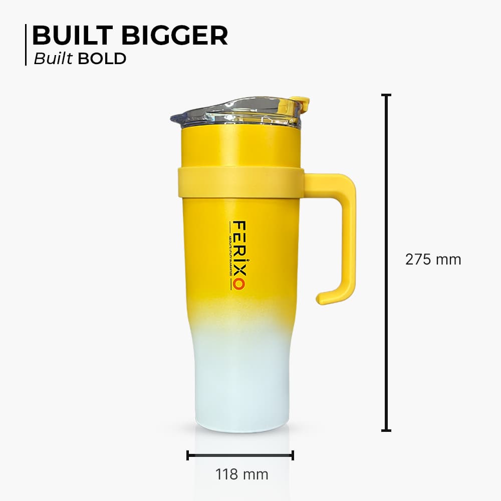 Ferixo™ Hydro pro Tumbler | Compact Reusable Tumbler – Spill-Resistant Drinking Cup with Lid for Gym,Outdoor, Work & Travel | - 4